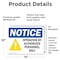 Signmission Operation By Authorized Personnel Only OSHA Notice Sign, Vinyl Decal, 14in W x 10in L, 2PK OS-2PACK-NS-D-1014-L-16303 - alternate 6